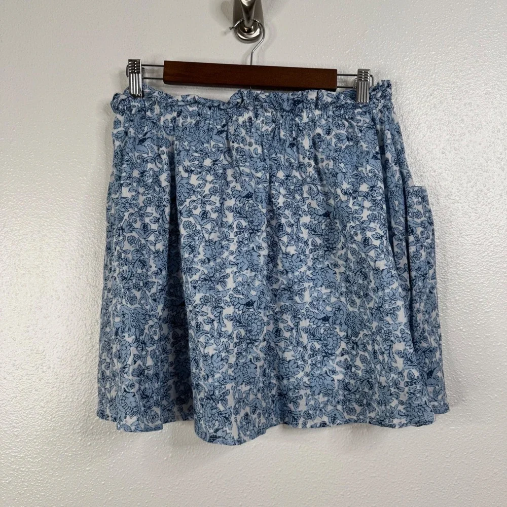 Elan Blue‎ Floral Matching Skirt Set Size Large